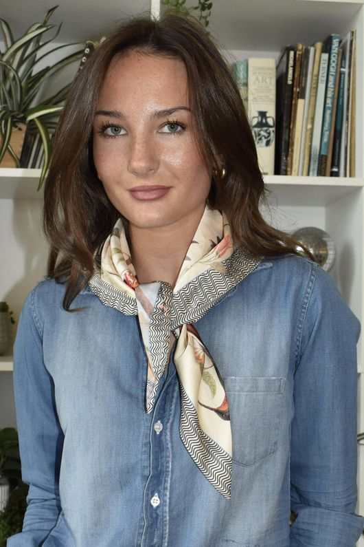 Birdie Triangle Silk Neckerchief - 